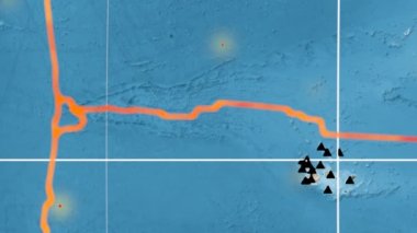 Galapagos deniz yaşamı özellikli. Uydu görüntüleri. Mollweide projeksiyon