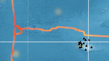 Galapagos deniz yaşamı özellikli. Topografya. Mollweide projeksiyon