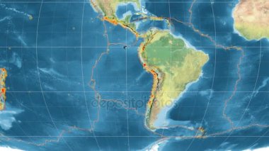 Nazca deniz yaşamı özellikli. Topografya. Mollweide projeksiyon