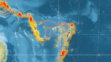 Yeni Hebridler deniz yaşamı özellikli. Topografya. Mollweide projeksiyon