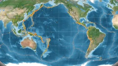 Pasifik deniz yaşamı özellikli. Uydu görüntüleri. Kavrayskiy VII projeksiyon