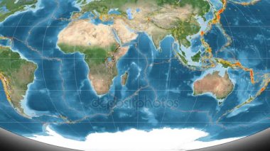 Somali deniz yaşamı özellikli. Uydu görüntüleri. Mollweide projeksiyon