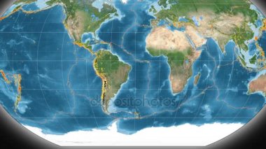 Güney Amerika Deniz yaşamı özellikli. Uydu görüntüleri. Kavrayskiy VII projeksiyon