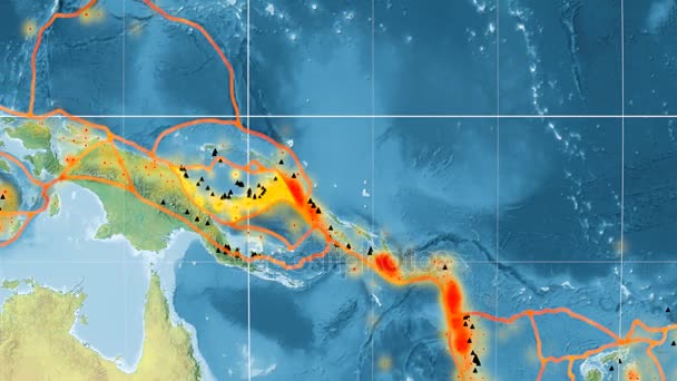 Южный Бисмарк тектоника признакам. Топография. Каврайский VII проектор — стоковое видео