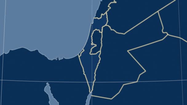 Israel e vizinhança. Sólidos — Vídeo de Stock