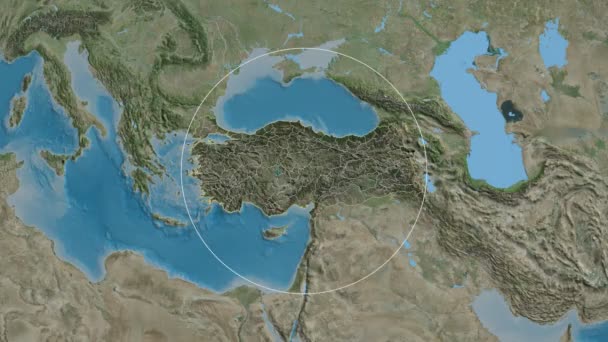 Adiyaman - province of Turkey. Satellite — Stock Video