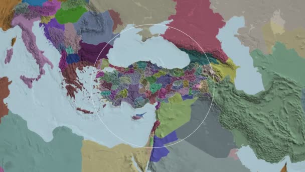 Adiyaman - επαρχία της Τουρκίας. Διοικητική — Αρχείο Βίντεο