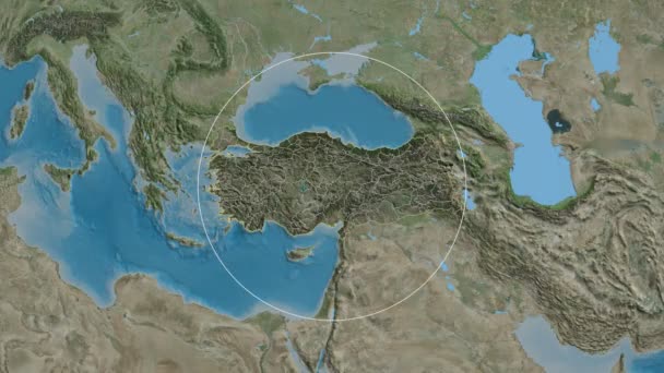 Hatay - επαρχία της Τουρκίας. Δορυφορικά — Αρχείο Βίντεο