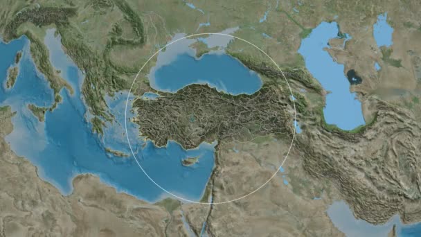 K. Maras - επαρχία της Τουρκίας. Δορυφορικά — Αρχείο Βίντεο