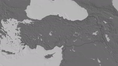 Adiyaman extruded. Turkey. Stereographic bilevel map