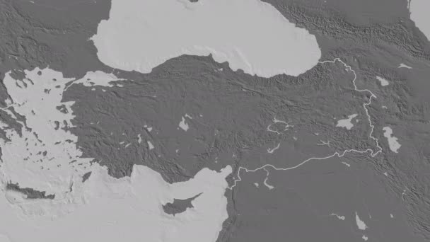 Ο Γκαζιαντέπ εξωθείται. Τουρκία. Στερεογραφικός χάρτης bilevel — Αρχείο Βίντεο