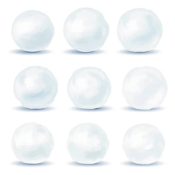 Snowball icons isolated on white background. Vector illustration — Stock Illustration Snowball icons isolated on white background. Vector illustration Vector Graphics