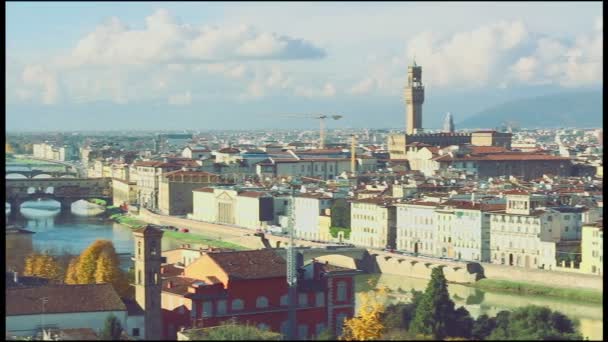 Florence Italy, a beautiful view of the city — Stock Video