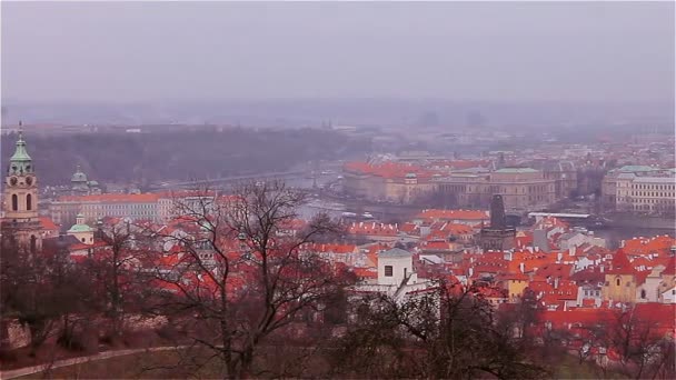 Panorama der Tschechischen Republik in Prag — Stockvideo