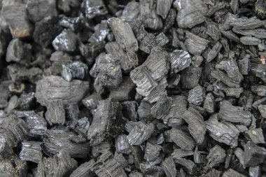 kömür parçalarını doğal siyah arka plan