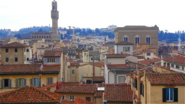 Cityscape ve Palazzo Vecchio, Florence, İtalya