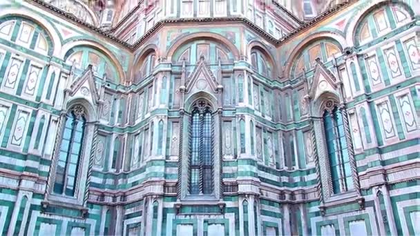 Флоренция, знаменитый купол Дуомо, Санта-Мария-дель-Фьоре — стоковое видео