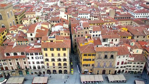 Firenze, a híres a dómtól, a Santa Maria del Fiore dóm — Stock videók