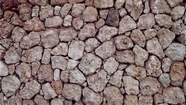 Natural brown background of stones and cobblestones — Stock Video