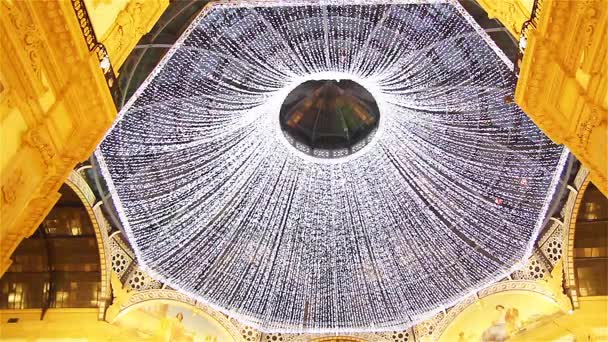 发光的圆顶在米兰维托埃库 — 图库视频影像