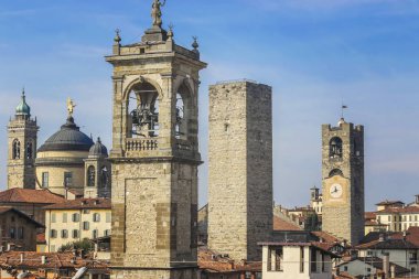 Eski şehir Bergamo İtalya'nın güzel mimari