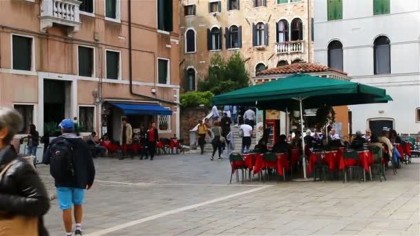 Venecia Italia Octubre 2017 Acogedor Café Ciudad Centro Venecia Italia — Vídeo de stock