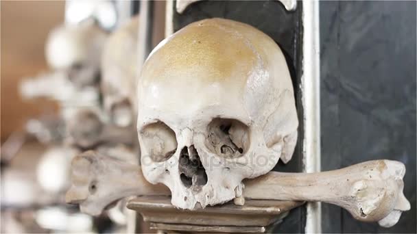 Çek Cumhuriyeti Kutna Hora Kafatası Kemik Şapelimiz Kutna Hora Içinde — Stok video