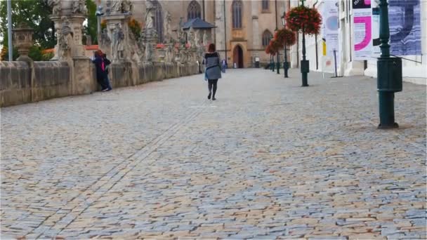 Kutna Hora, República Checa - Octubre de 2017: Iglesia de Santa Bárbara en Kutna Hora, República Checa — Vídeos de Stock