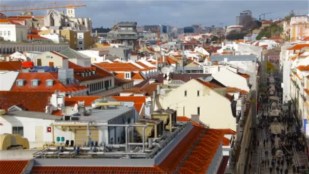 리스본의 파노라마입니다. 리스본은 포르투갈의 가장 큰 도시 및 자본. — 비디오