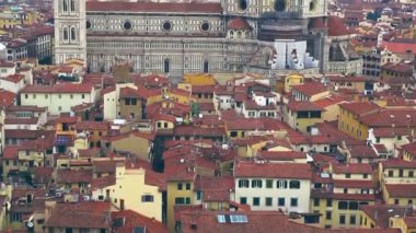 Floransa güzel manzara. Santa Maria del Fiore ve Floransa, İtalya'nın kırmızı çatılar