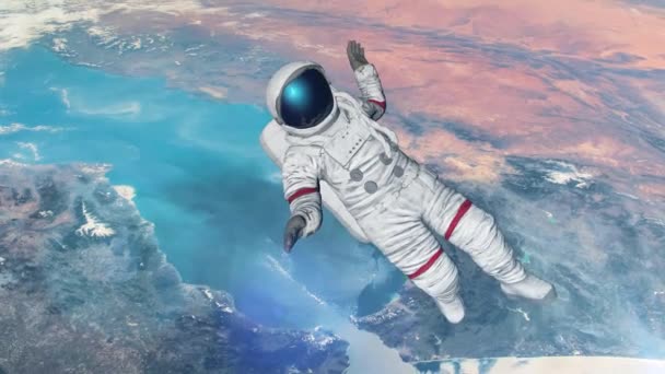 Astronot Dünya Çarpıyor Nasa Tarafından Döşenmiş Videonun Elementleri Oluşturma — Stok video