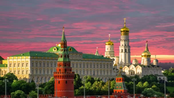 Mooie Paleis Van Het Kremlin Moskou Rusland — Stockvideo