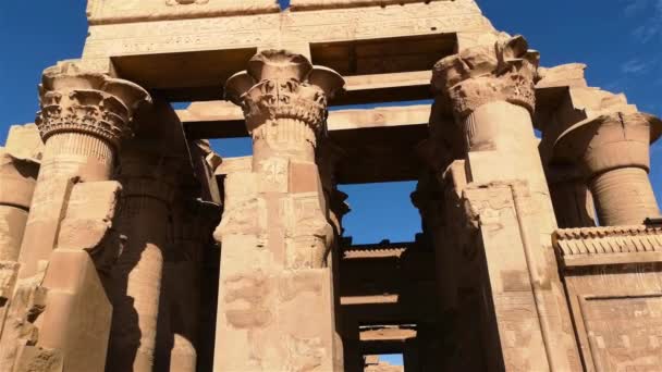 Ερείπια Του Αρχαίου Ναού Του Sebek Στο Kom Ombo Αίγυπτος — Αρχείο Βίντεο