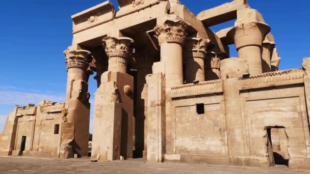 カムのセベクの古代寺院の遺跡 エジプト オンボ — ストック動画
