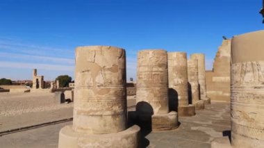 Kom-Ombo, Mısır 'daki antik Sebek tapınağının kalıntıları.