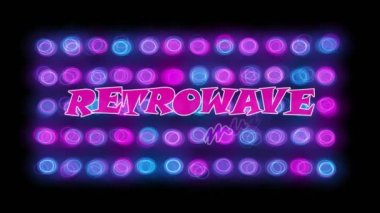 NEV Retrowave müziği, 80 'lerin retro soyut arkaplanı
