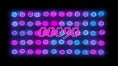 ordinal numerals, 80s retro abstract background