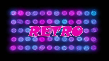 NEV Retrowave, 80s retro abstract background
