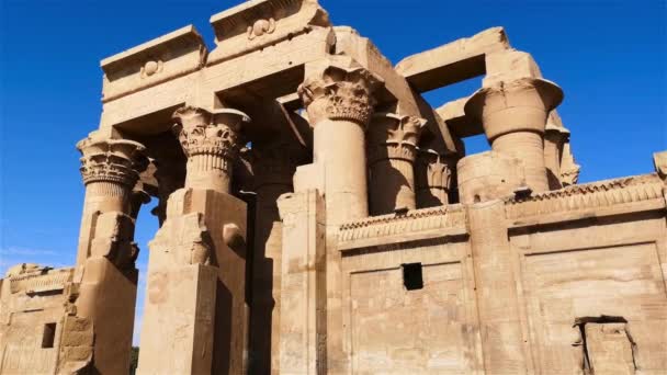 カムのセベクの古代寺院の遺跡-エジプト,オンボ. — ストック動画