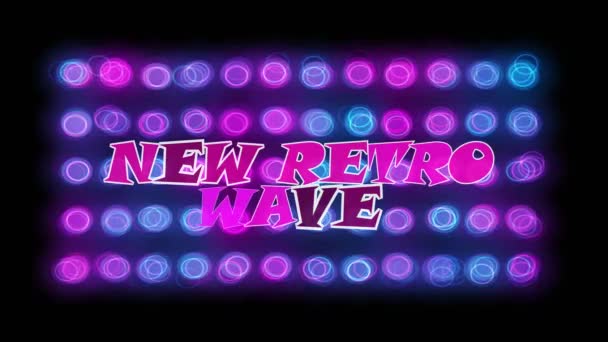 NEV Retrowave, fondo abstracto retro de los años 80 — Vídeos de Stock