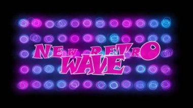 NEV Retrowave, 80s retro abstract background
