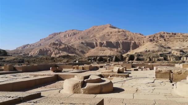 Ramesseum Der Gedächtnistempel Des Pharao Ramses Xiii Jahrhundert Chr Teil — Stockvideo