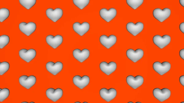 Bright Background Hearts Declaration Love Rendering — Stock Photo, Image