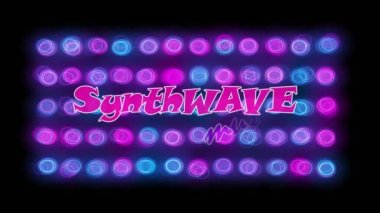 NEV Retrowave, 80s retro abstract background