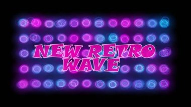 NEV Retrowave, 80s retro abstract background