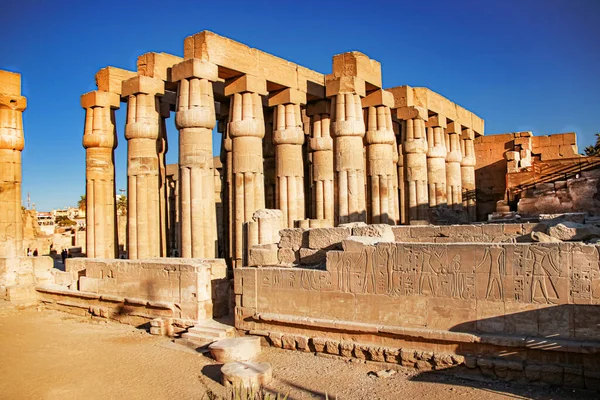 Ruiny Środkowej Świątyni Amon Prawym Brzegu Nilu Południowej Części Teb — Zdjęcie stockowe