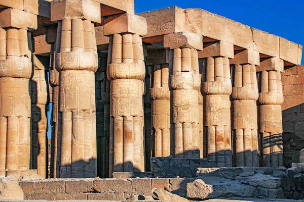 Ruínas Templo Central Amon Margem Direita Nilo Parte Sul Tebas — Fotografia de Stock