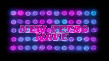 NEV Retrowave, 80s retro abstract background
