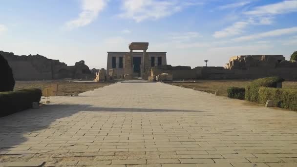 Rovine Del Bellissimo Tempio Dendera Tempio Hathor Egitto Dendera Antico — Video Stock