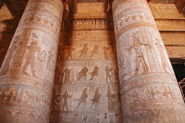 Wunderschönes Interieur Des Tempels Von Dendera Oder Des Tempels Der — Stockfoto